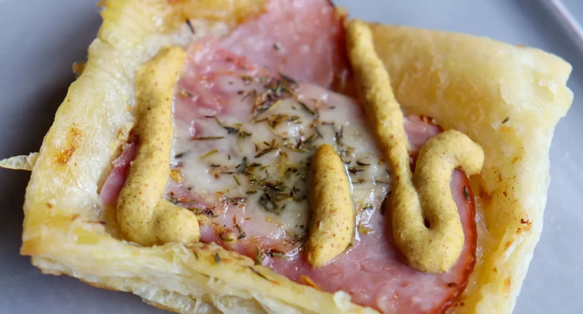 Upside Down Ham and Cheese Puff Pastry