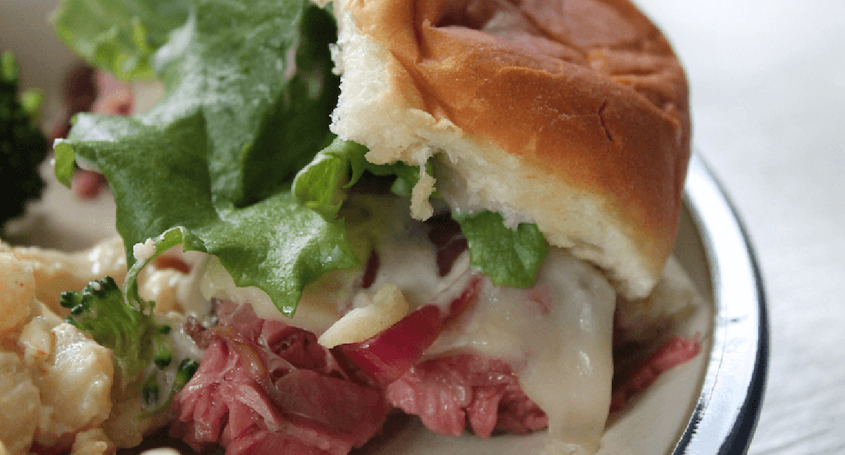 View Steak & Cheese Sliders with Applewood Horseradish Sauce Gallery - Image 1 Steak & Cheese Sliders with Applewood Horseradish Sauce