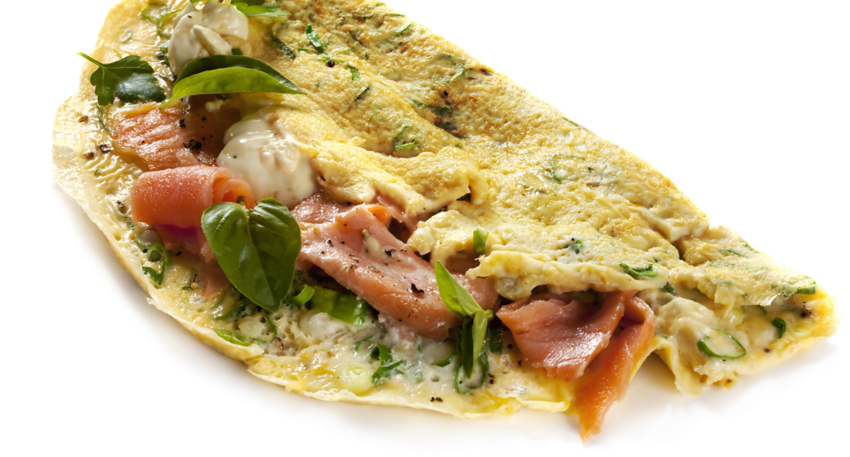 View Smoked Salmon Omelet Gallery - Image 1 Smoked Salmon Omelet