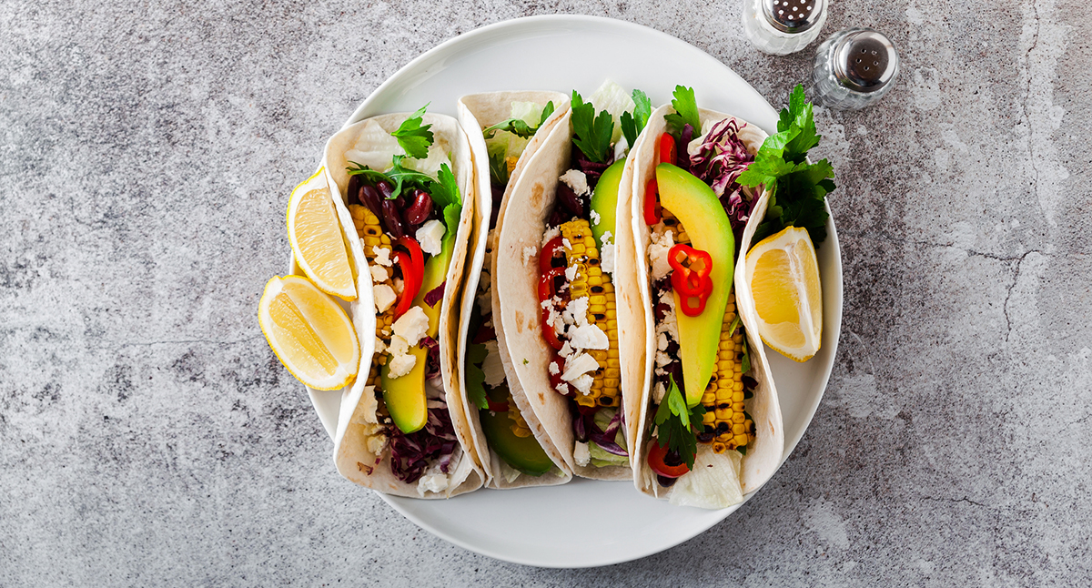 View Grilled Veggie, Black Bean and Quinoa Tacos Gallery - Image 1 Grilled Veggie, Black Bean and Quinoa Tacos