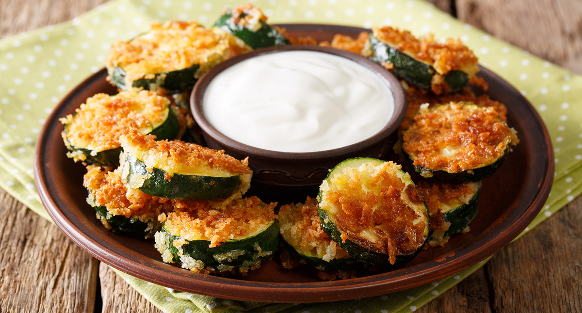 View Chipotle Ranch Panko Fried Zucchini Gallery - Image 1 Chipotle Ranch Panko Fried Zucchini