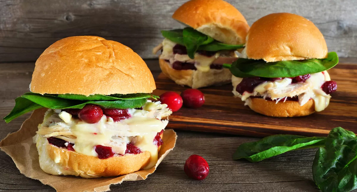 View Turkey Cranberry Sliders with Cheese Gallery - Image 1 Turkey Cranberry Sliders with Cheese