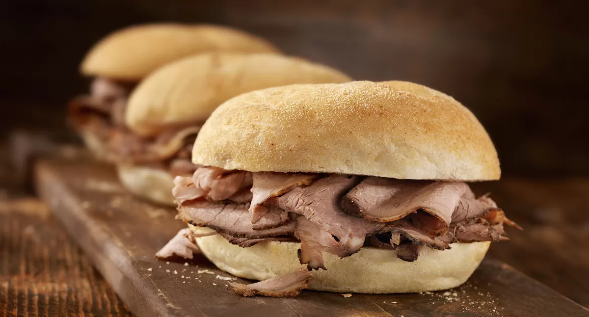 Roast Beef & Horseradish Cheese Baked Sliders