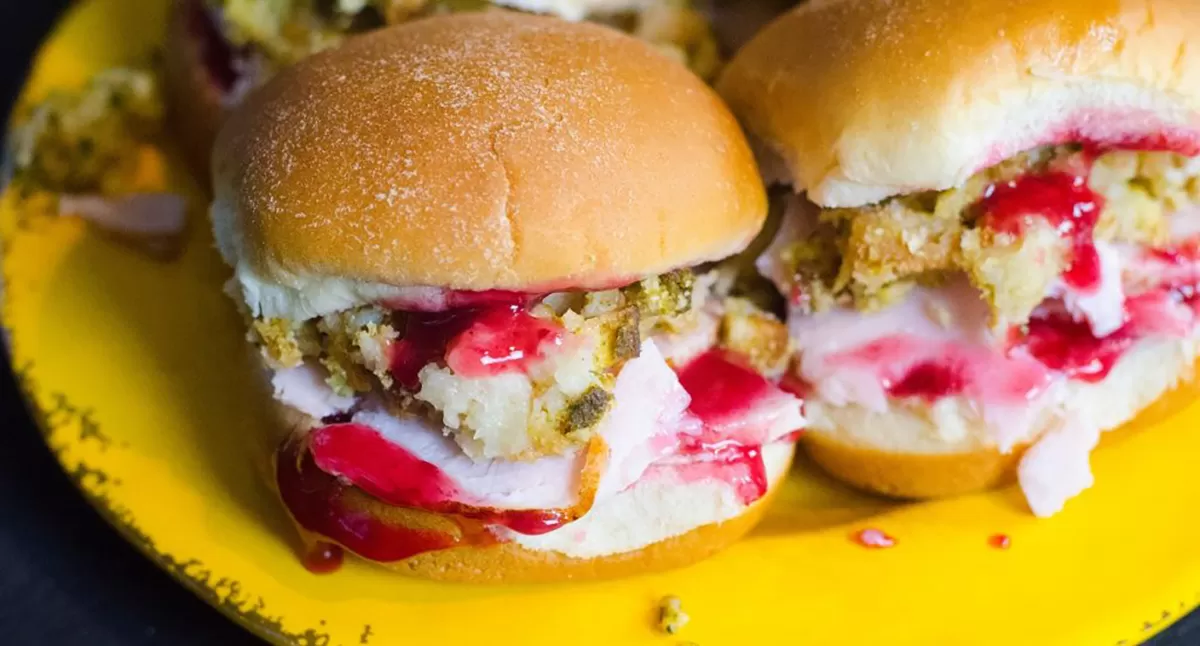 Turkey Stuffed Cranberry Sliders