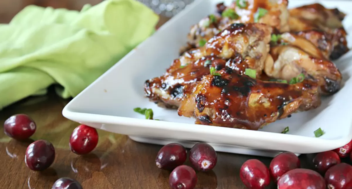 Tangy Slow Cooker Cranberry Chicken Wings