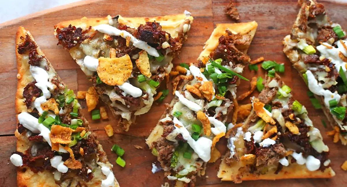 Steak & Mushroom Flatbread Pizza