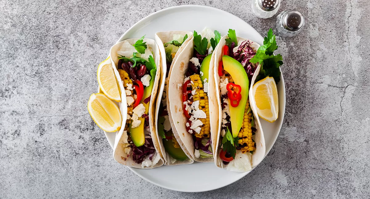 Grilled Veggie, Black Bean and Quinoa Tacos