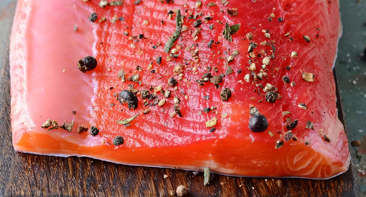 Beet Horseradish Cured Salmon