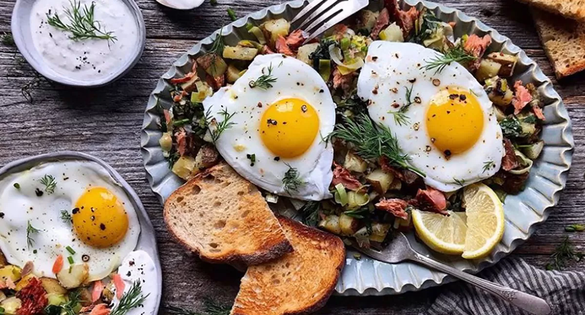 Smoked Salmon and Horseradish Hash