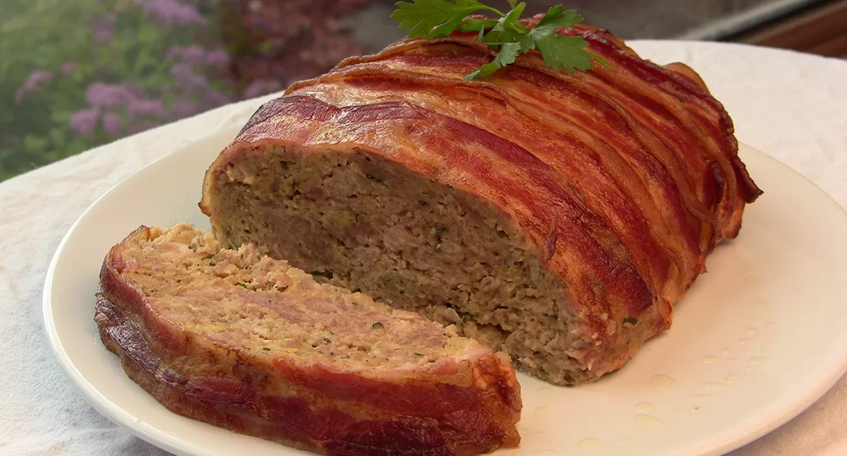 View Bacon Wrapped Meatloaf Gallery - Image 1 Bacon Wrapped Meatloaf
