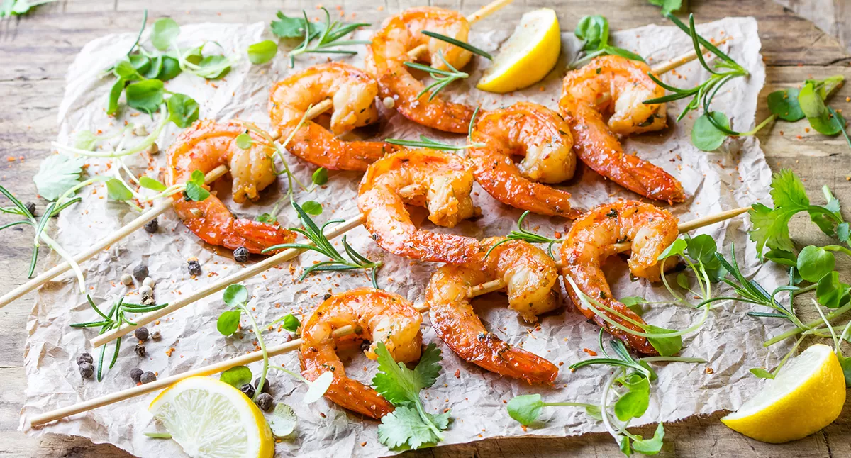View Grilled Shrimp Skewers Gallery - Image 1 Grilled Shrimp Skewers