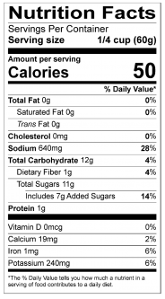 Nutrition Facts