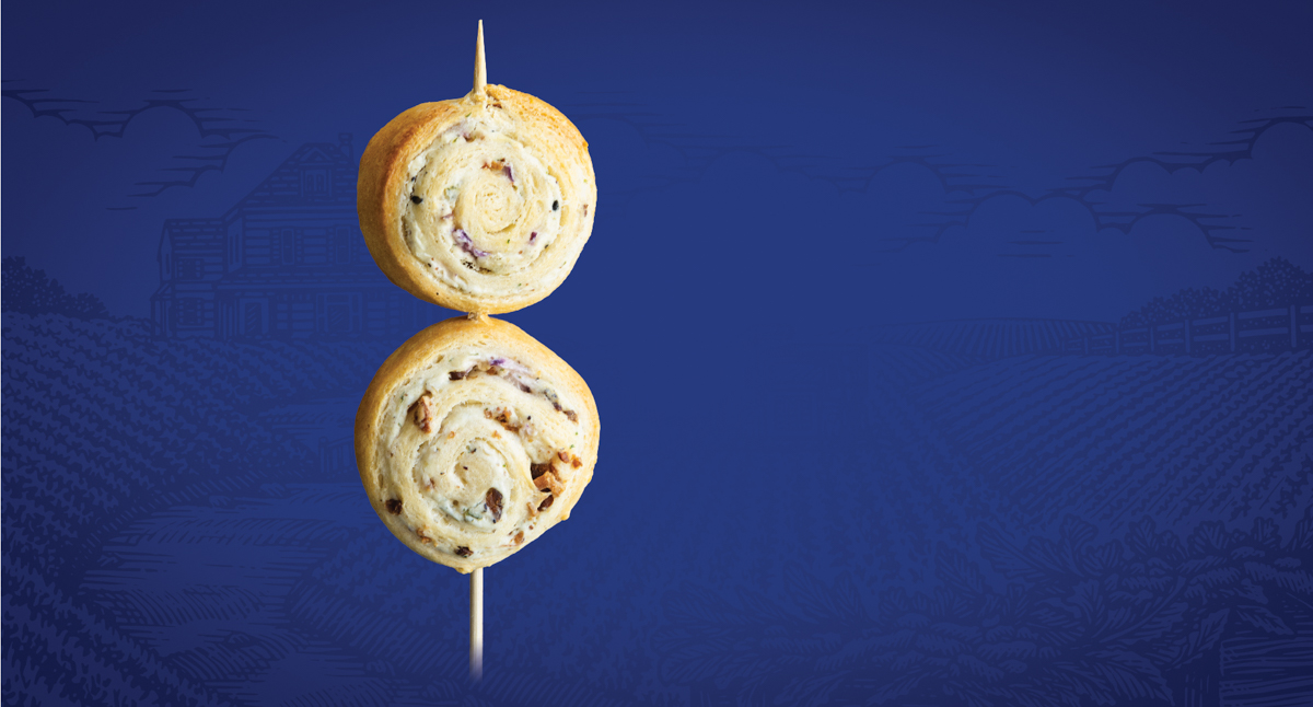 View Everything Bagel Mustard Cream Cheese Pinwheels Gallery - Image 1 Everything Bagel Mustard Cream Cheese Pinwheels