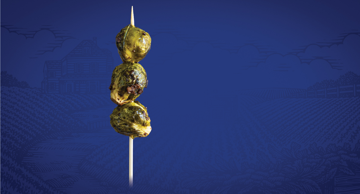 View Roasted Brussels Sprouts with Everything Bagel Mustard Balsamic Marinade Gallery - Image 1 Roasted Brussels Sprouts with Everything Bagel Mustard Balsamic Marinade