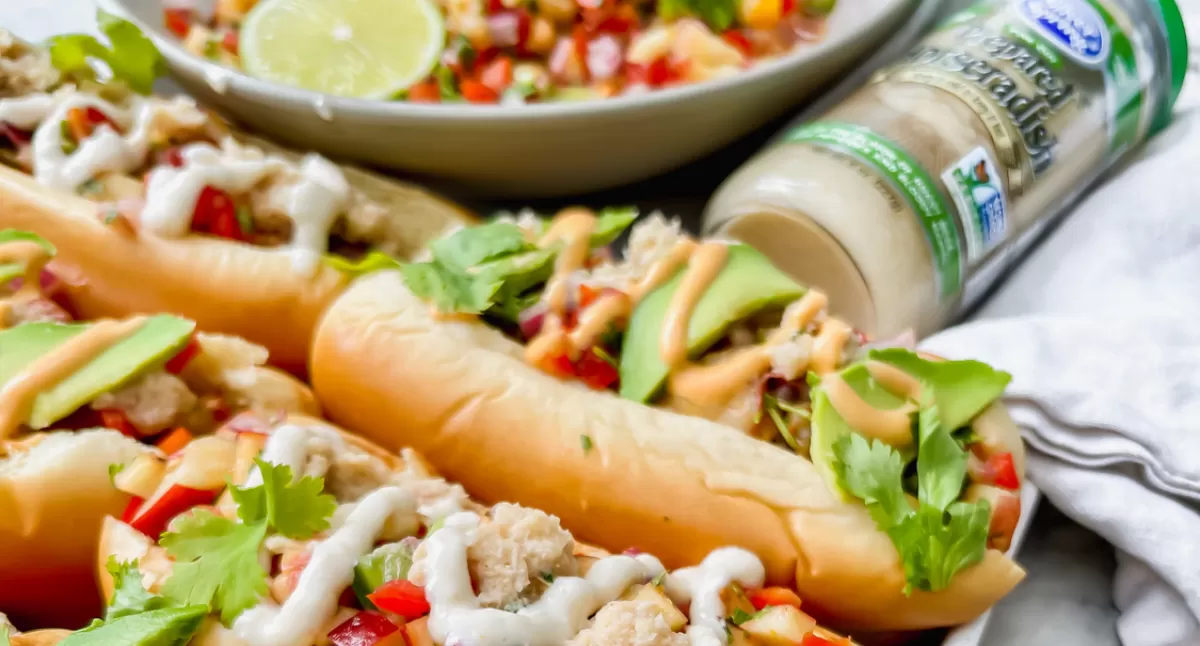 Peach Jalapeno Salsa Hotdogs