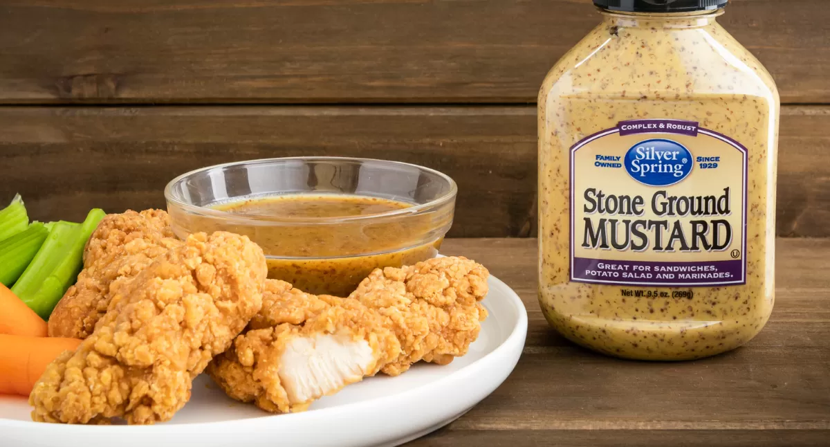 Honey Mustard Dipping Sauce with Stone Ground