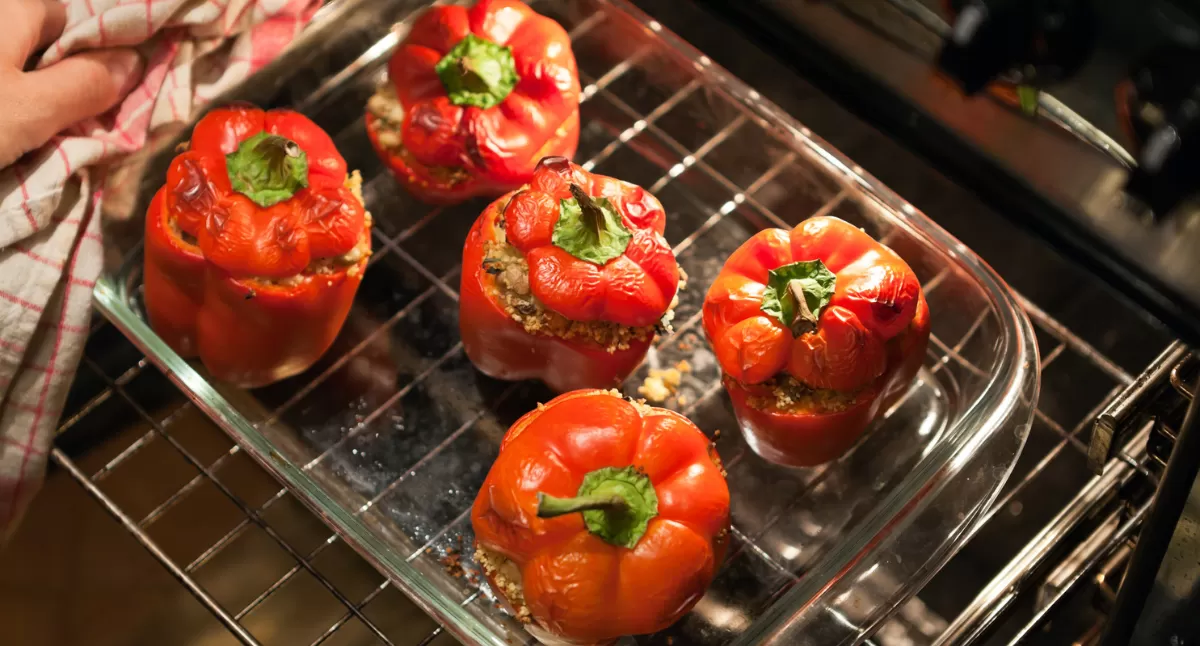 View Cheesy Chorizo and Quinoa Stuffed Peppers Gallery - Image 1 Cheesy Chorizo and Quinoa Stuffed Peppers