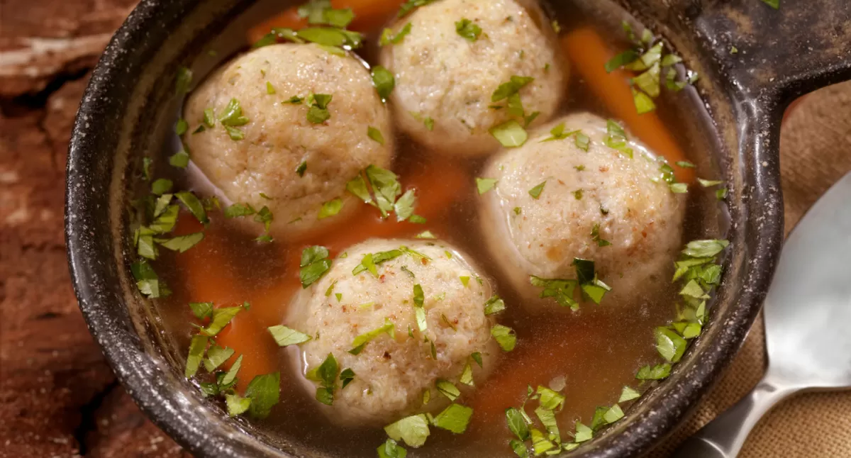 Horseradish Matzo Ball Soup