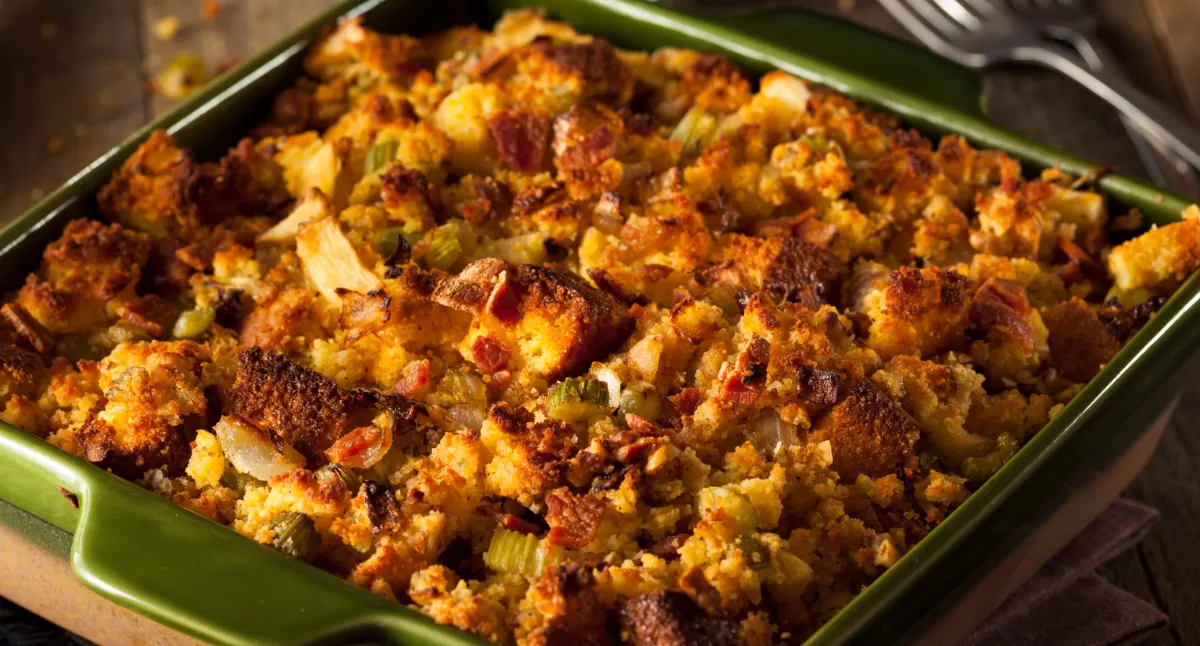 View Stone Ground Pretzel Stuffing Gallery - Image 1 Stone Ground Pretzel Stuffing