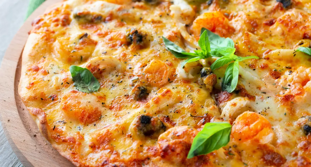 Grilled Seafood Personal Pizza