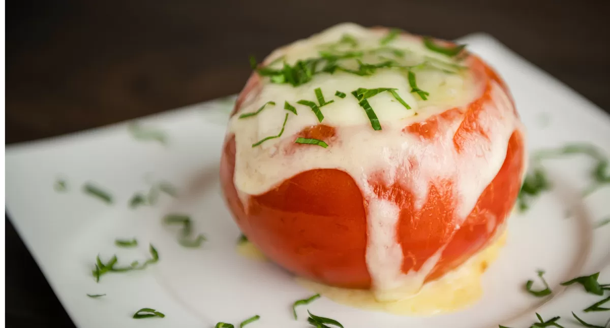 Meat and Cheese Stuffed Tomatoes
