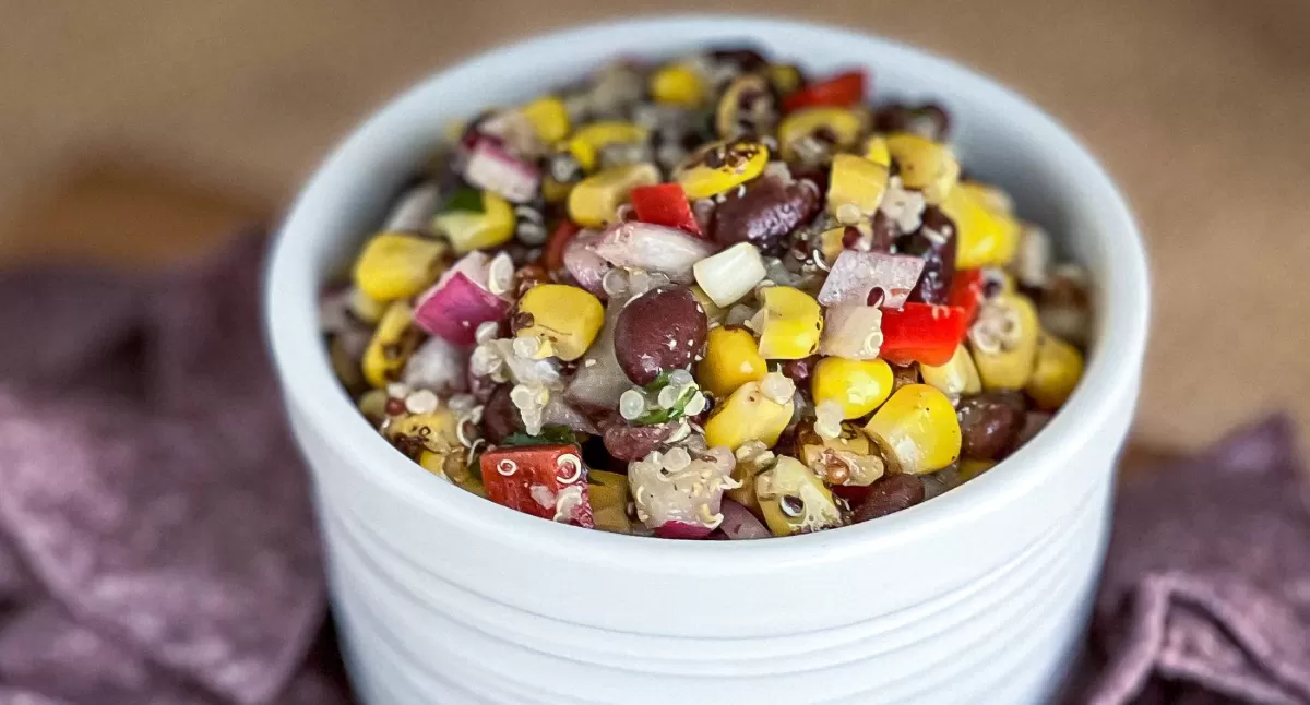 Sweet Corn and Bean Quinoa Salad with Stone Ground Vinaigrette