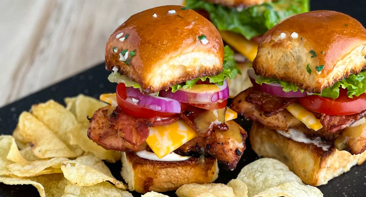 View Honey Mustard BLT Chicken Sliders Gallery - Image 1 Honey Mustard BLT Chicken Sliders