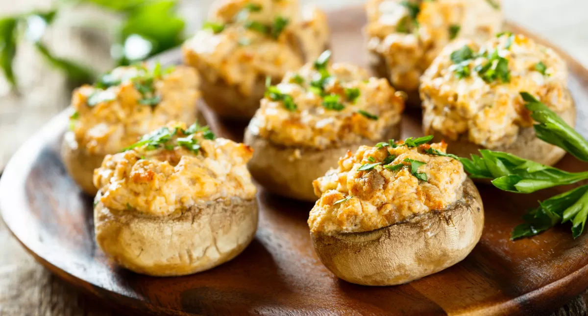 View Garlic Parmesan Stuffed Mushrooms Gallery - Image 1 Garlic Parmesan Stuffed Mushrooms