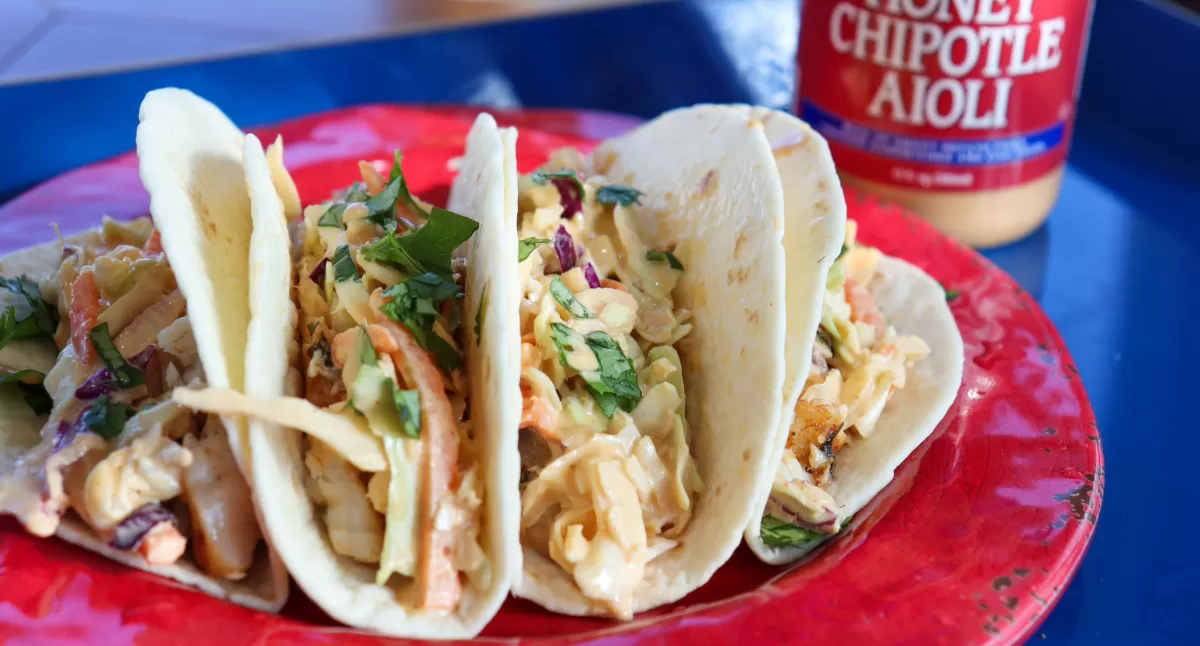 View Honey Chipotle Fish Tacos Gallery - Image 1 Honey Chipotle Fish Tacos