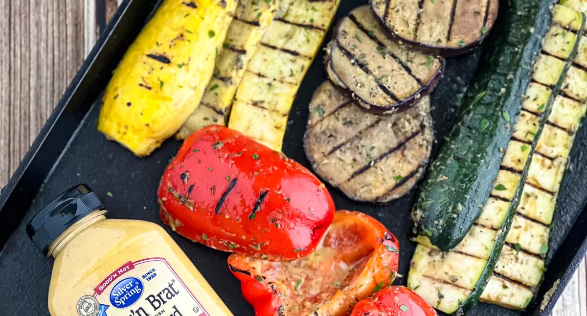 View Mustard-Herb Grilled Veggie Platter Gallery - Image 1 Mustard-Herb Grilled Veggie Platter