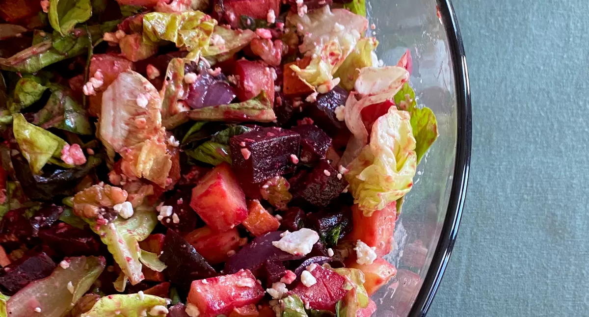 View Warm Root Vegetable Salad with Horseradish Vinaigrette Gallery - Image 1 Warm Root Vegetable Salad with Horseradish Vinaigrette