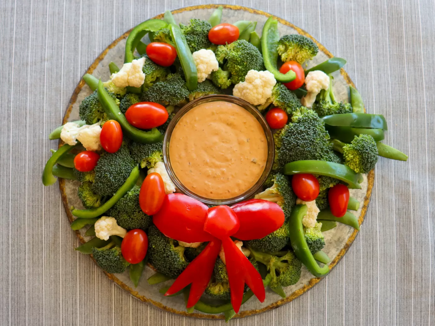 Veggie Christmas Wreath