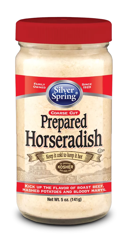 Silver Spring Kosher Prepared Horseradish in an 5 oz jar with red lid