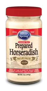 Silver Spring Kosher Prepared Horseradish in an 5 oz jar with red lid