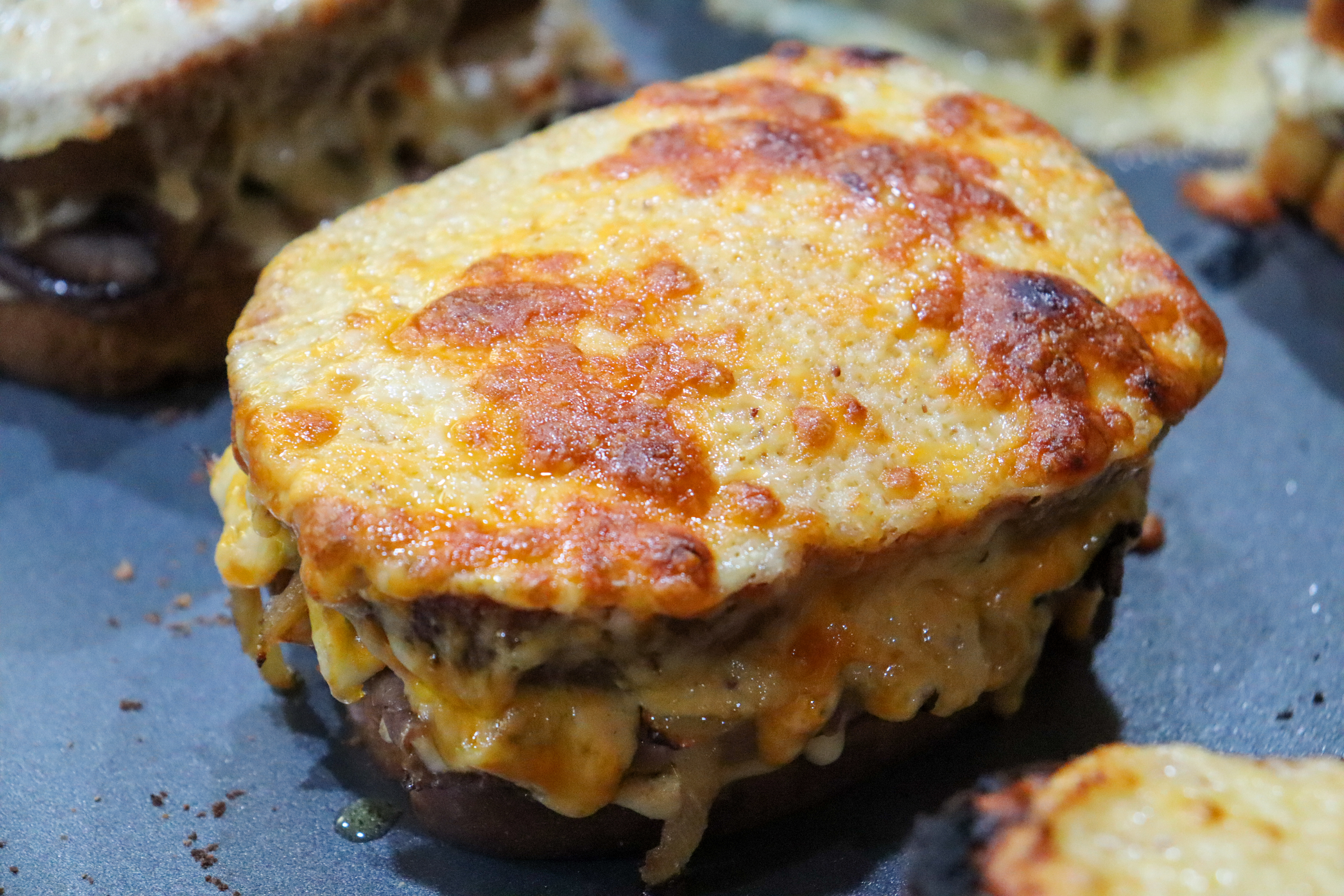 Beer Cheese Roast Beef Croque Monsieur