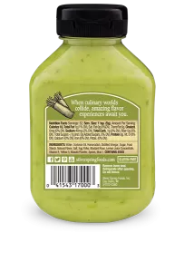 Back label of a Silver Spring Wasabi Sauce label